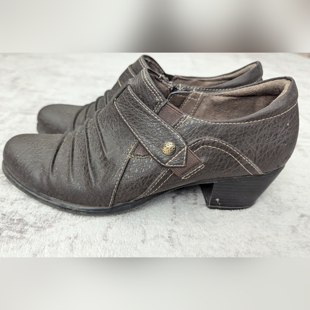 Natural Soul All-thru Comfort Ankle Boots Dark Brown Sz. 7.5M
